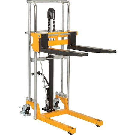 Global Industrial Manual Lift Stacker, 47 Lift, 880 Lb. Cap. 988934